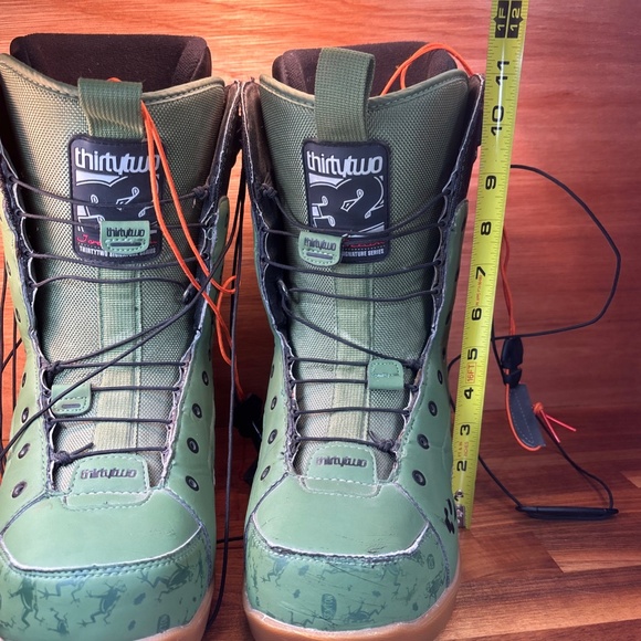 THIRTYTWO SNOWBOARD BOOTS GREEN SIZE M 7.5 SEXTON FIT FALL 2011 - Picture 9 of 9